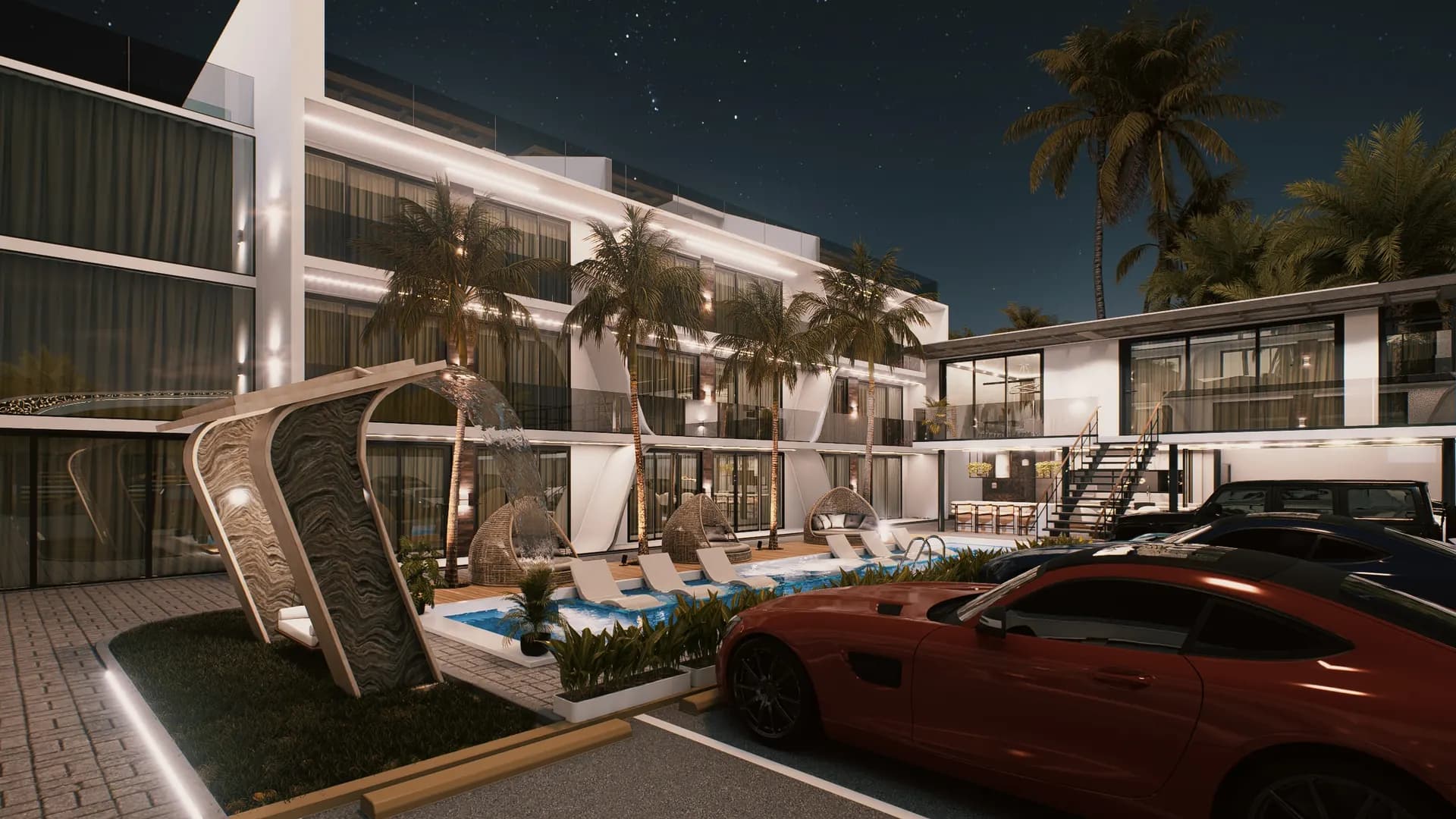 El lounge junto al agua